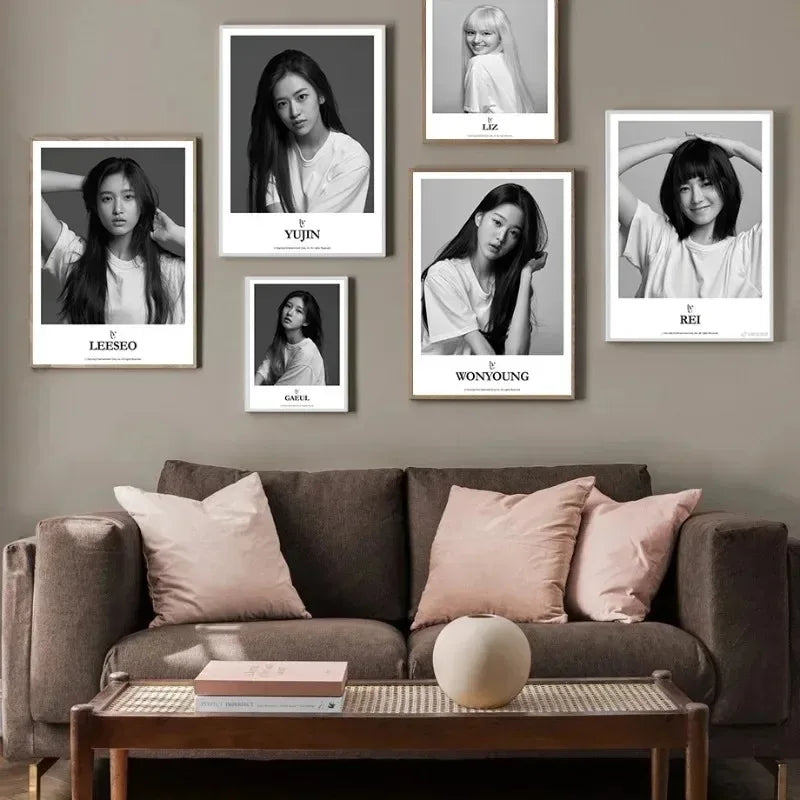 Kpop IVE Poster Wall Art Studio Album I’ve IVE Korean Fashion Cute Group Idol Picture Canvas Painting Room Home Decor Fans Gift otakupop.store