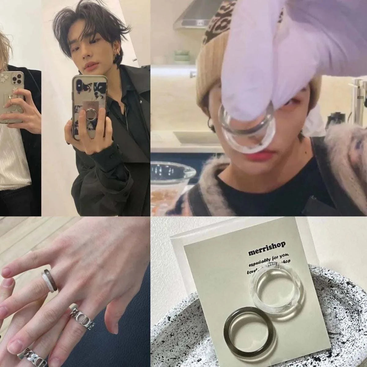 Bague Felix & HyunJin – Stray Kids K-pop | otakupop.store