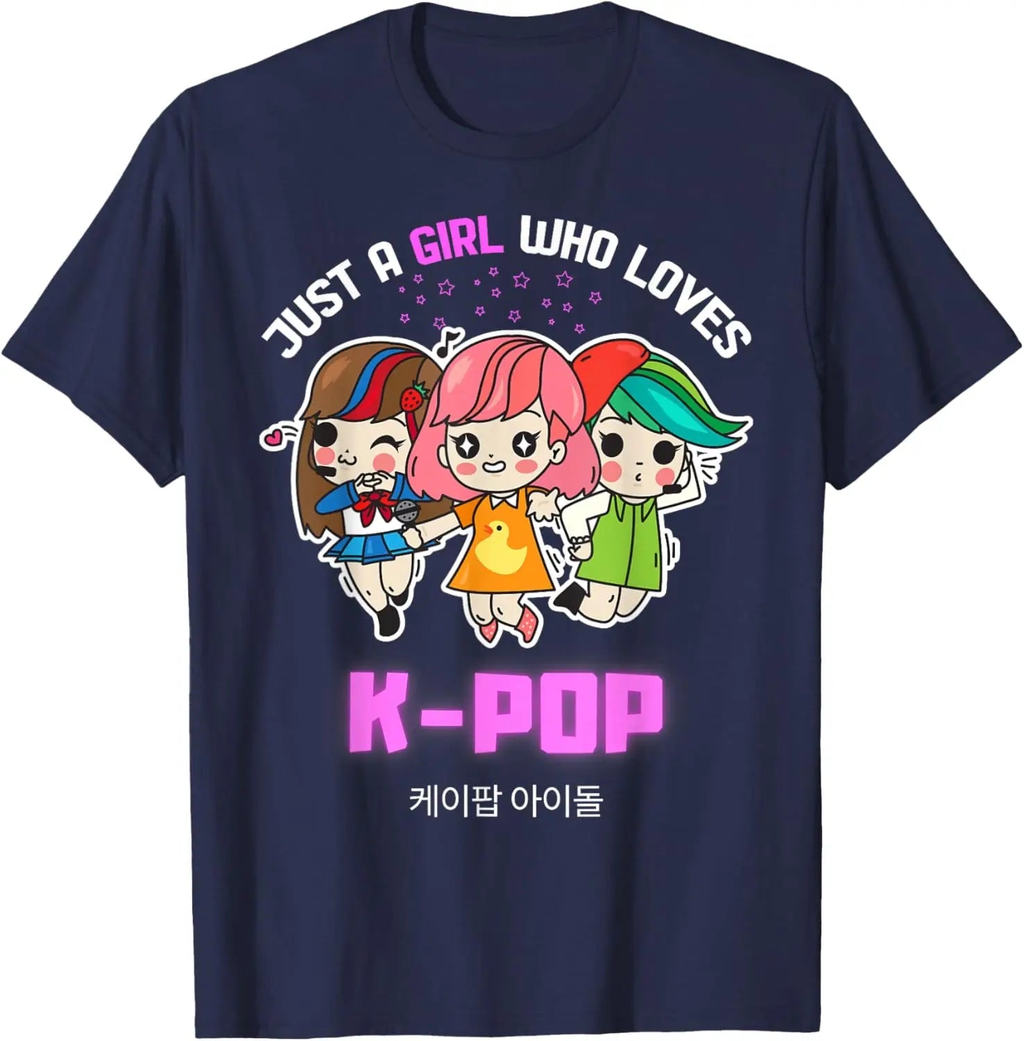 Just A Girl Who Loves K-Pop Gift for Teen Girls K-Pop Merch T-Shirt otakupop.store