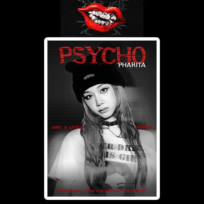 1Pc KPOP BABYMONSTER PSYCHO Single Self-adhesive Poster Ahyeon Chiquita Ruka Asa Fashion Room Wall Decorative Stickers Fans Gift otakupop.store