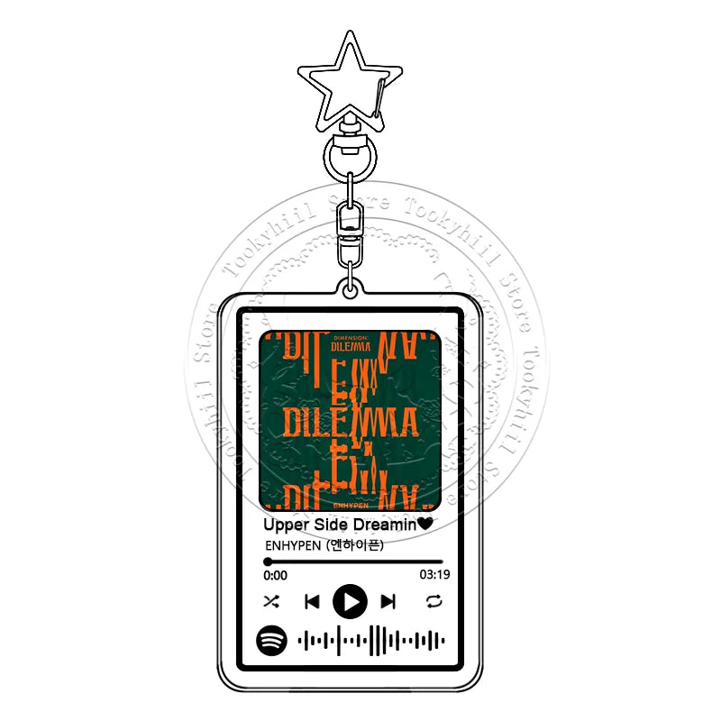 ENHYPEN Music Keychain Main Song Kpop Idea Bag Decorate Accessories Keyring Pop Songs No Doubt Pendant Girl Birthday Gift otakupop.store