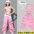 Jazz Dance Clothes For Girls Kpop Outfit Hip Hop Performance Wear Pink Shuffle Pants Kid Street Dance Show Fashion Suit New otakupop.store