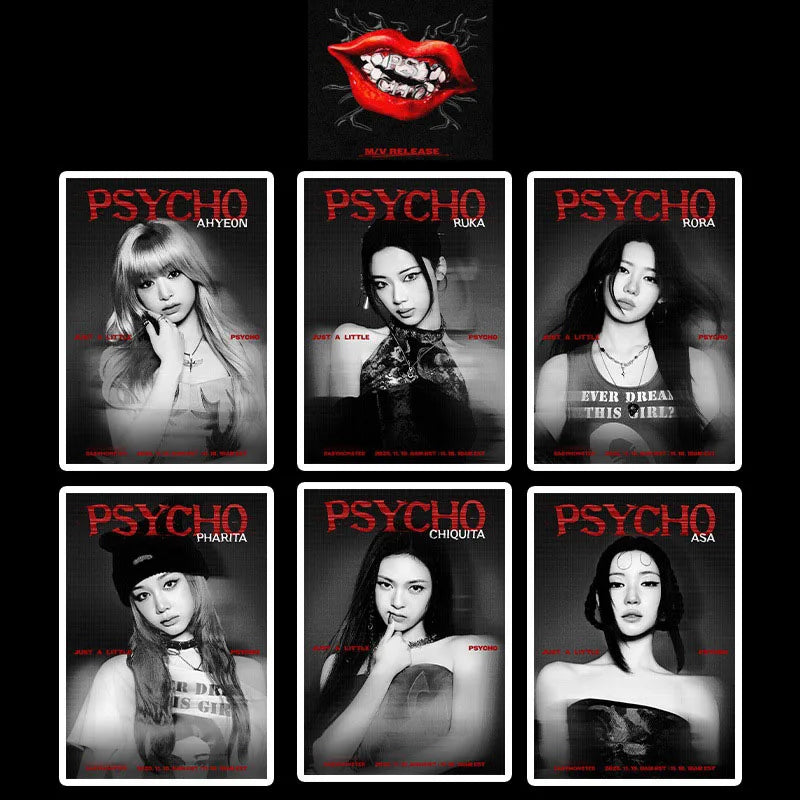 1Pc KPOP BABYMONSTER PSYCHO Single Self-adhesive Poster Ahyeon Chiquita Ruka Asa Fashion Room Wall Decorative Stickers Fans Gift otakupop.store