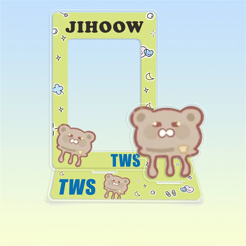 Hot Sale Babymonster ATEEZ CORTIS BINI ZB1 Card Holder Stand Figure TWS KATSEYE NMIXX Cards Sleeve Stand Board Fans Gift Decor otakupop.store