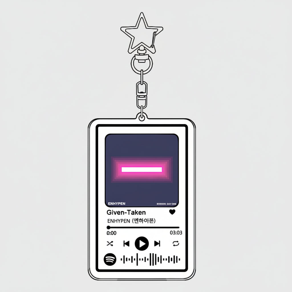 ENHYPEN Music Keychain Main Song Kpop Idea Bag Decorate Accessories Keyring Pop Songs No Doubt Pendant Girl Birthday Gift otakupop.store