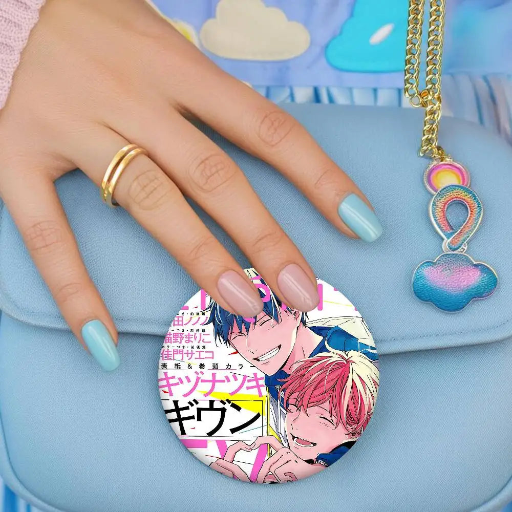 Given Manga Vai Receber Anime Creative Pins Funny Round Snap-in Brooch Badge Backpack Hat Accessories Jewelry Gifts For Friend otakupop.store