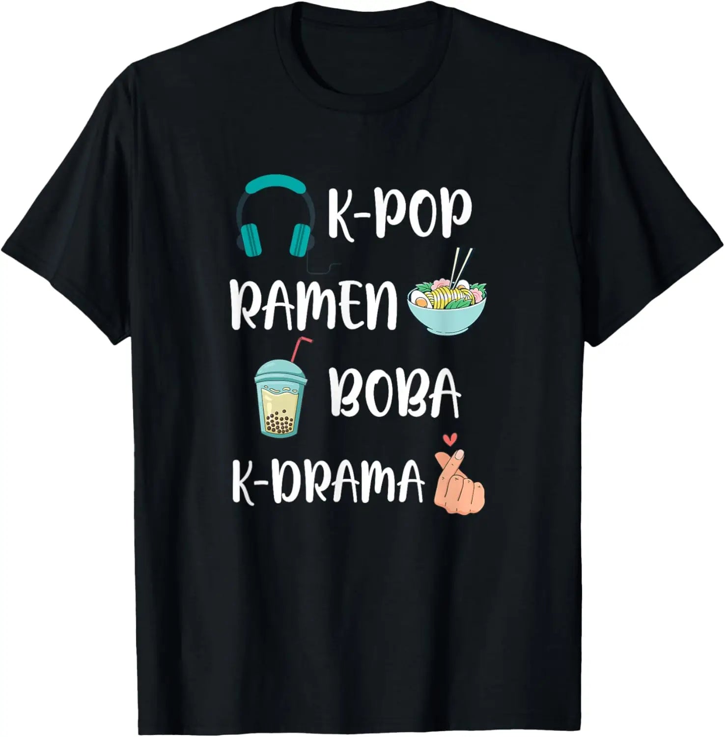Kawaii K-Pop Ramen Boba Bubble Tea K-Drama Lover T-Shirt otakupop.store