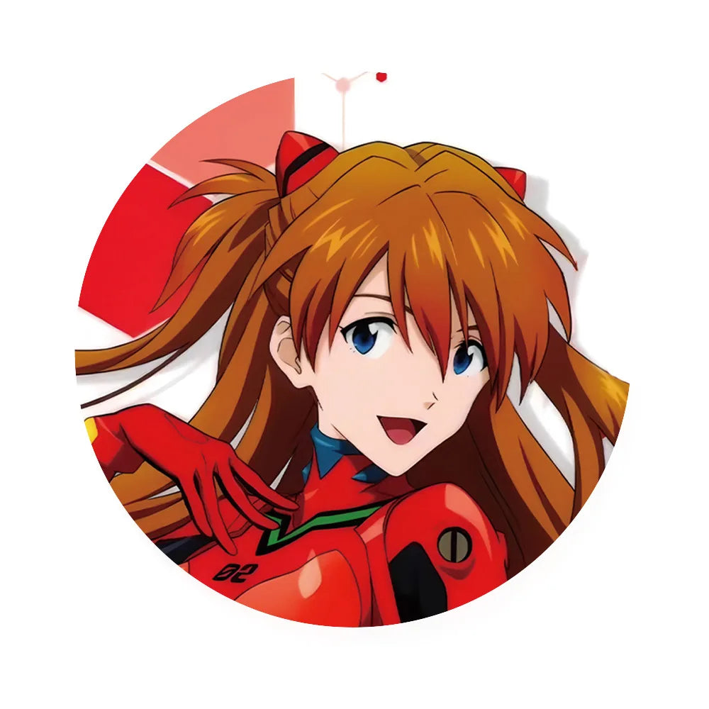 Evangelion Asuka Langley Soryu Rei Ayanami Kaworu Nagisa Mari Makinami Anime Merch Badge Pin Laser Engraved Illustrious Anima otakupop.store