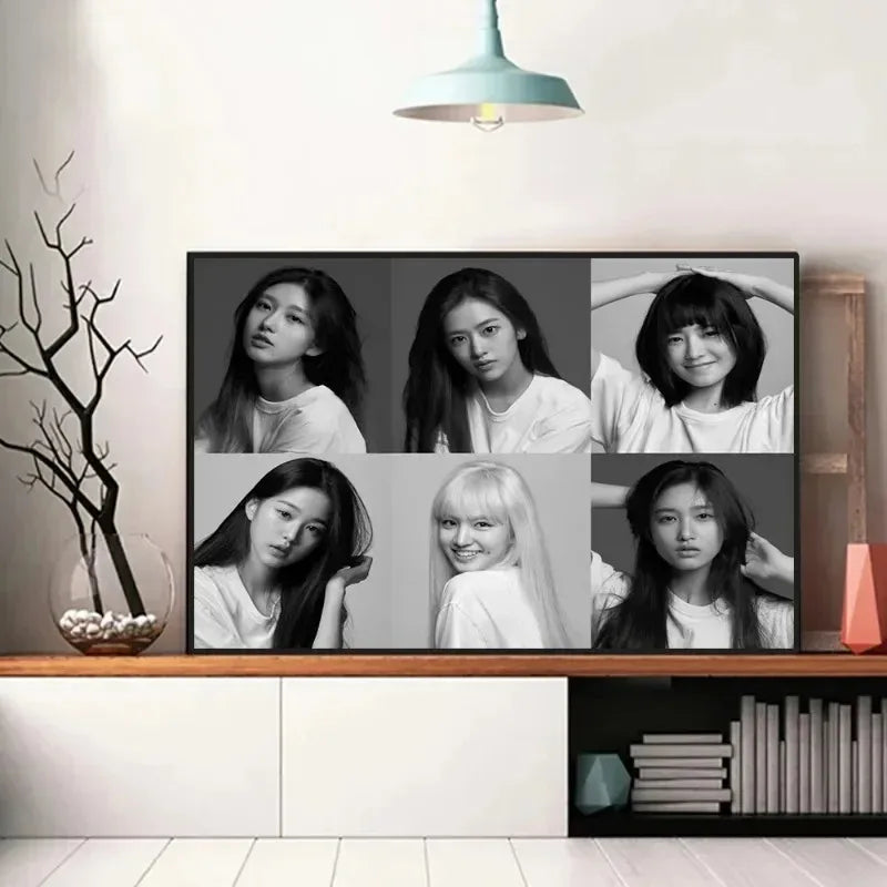 Kpop IVE Poster Wall Art Studio Album I’ve IVE Korean Fashion Cute Group Idol Picture Canvas Painting Room Home Decor Fans Gift otakupop.store