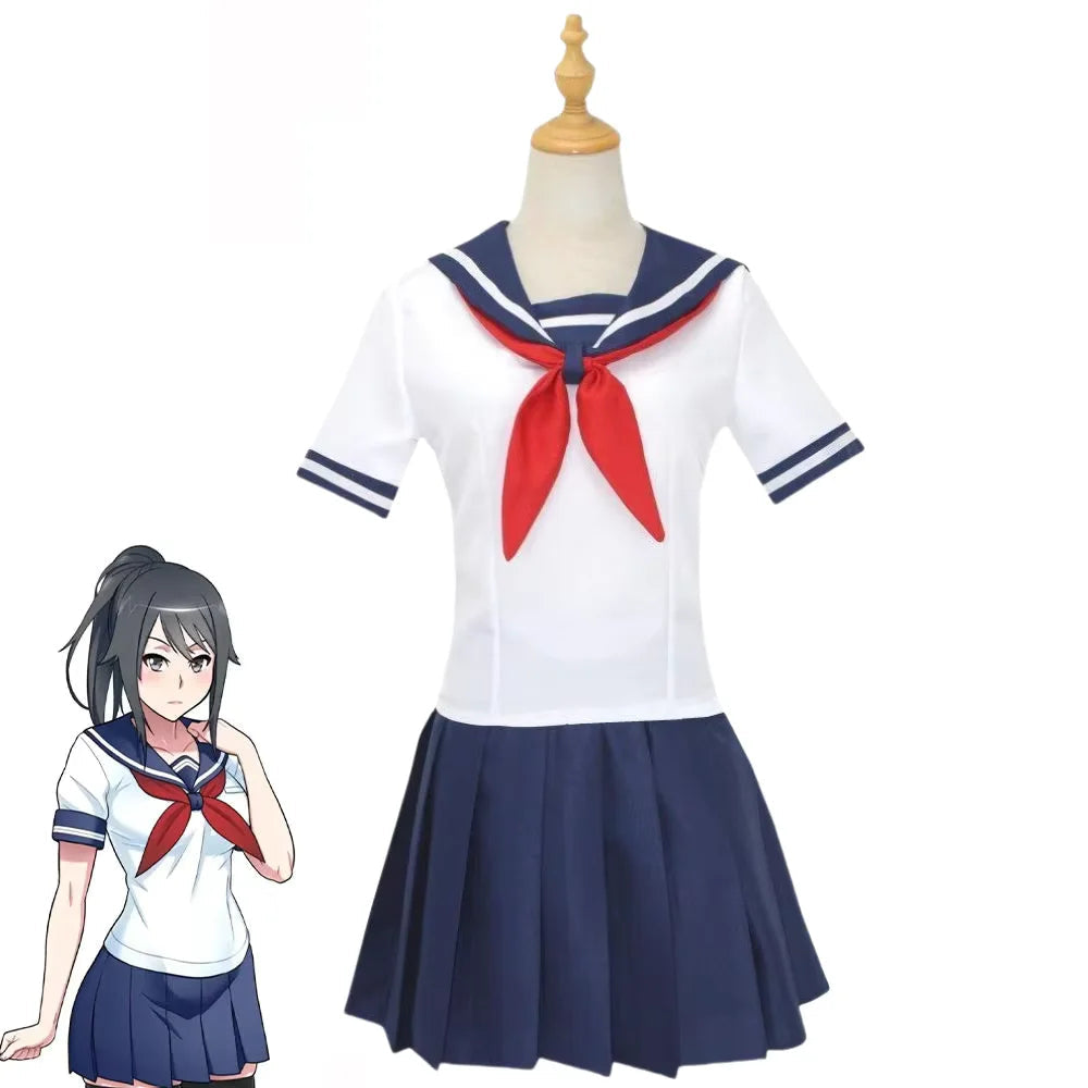 Ayano Aishi Cosplay  Ayano Aishi Jk Costume Synthetic Wig Anime Role Playing CostumesCostumes otakupop.store
