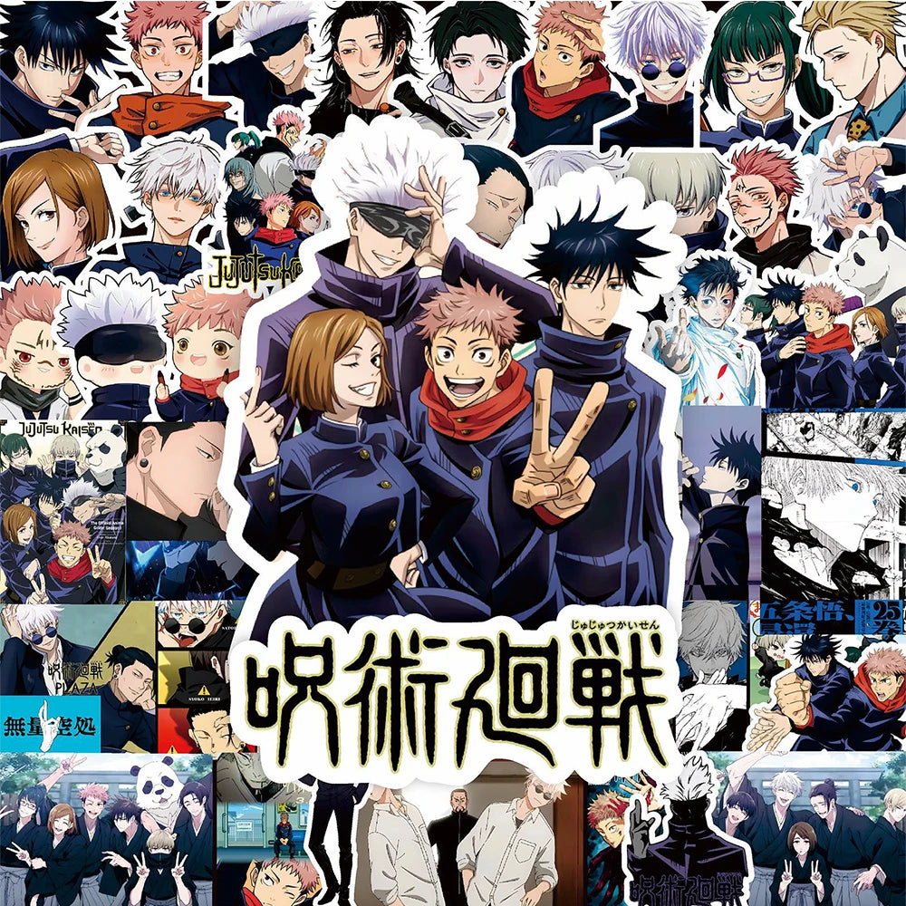 Pack 80 Stickers Jujutsu Kaisen – Autocollants Imperméables Premium