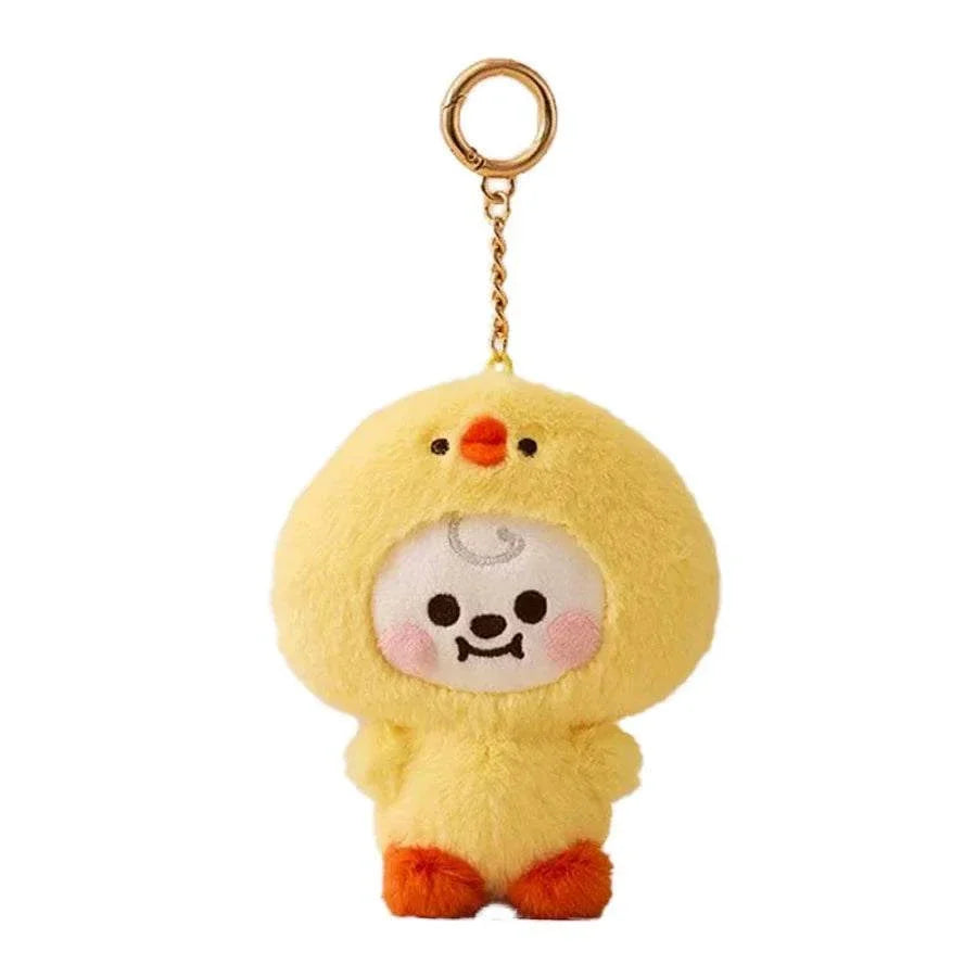 Porte-clés peluche BT-21 KPOP série Zoo, cadeau pendentif sac unisexe en polyester avec rembourrage coton PP.