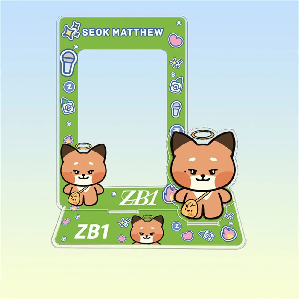 Hot Sale Babymonster ATEEZ CORTIS BINI ZB1 Card Holder Stand Figure TWS KATSEYE NMIXX Cards Sleeve Stand Board Fans Gift Decor otakupop.store
