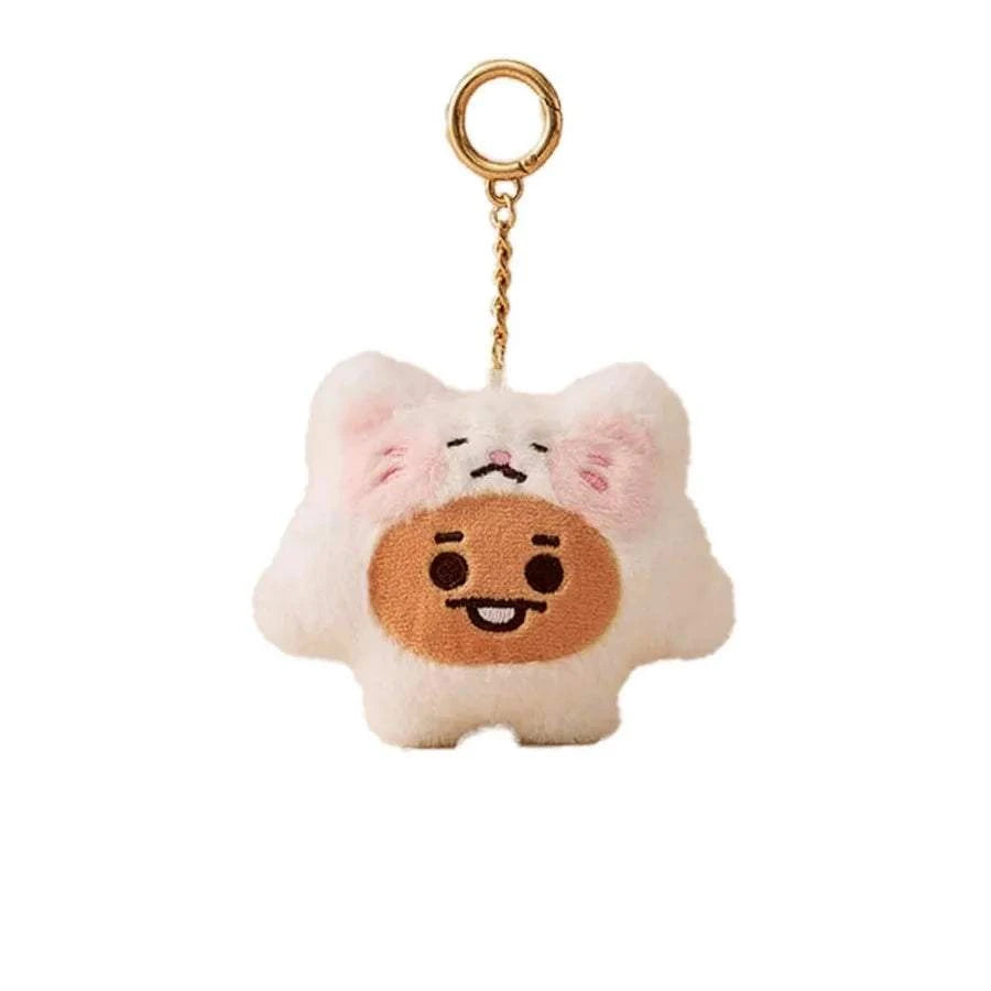 Porte-clés peluche BT-21 KPOP en polyester pour fans ARMÉE, pendentif sac tendance coréen