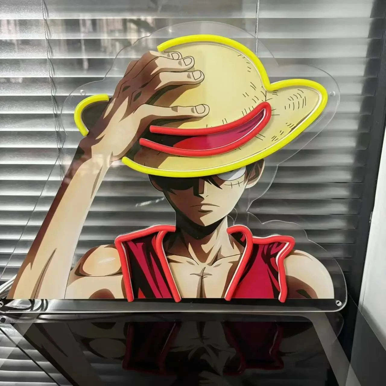 Enseigne Néon LED ONE PIECE Luffy - Décoration Murale Manga USB