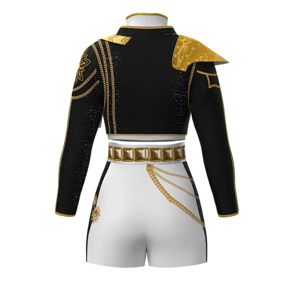 Kids Rumi Zoey Mira Demon Hunters Kpop Cosplay Costume for Child Girls Printed Clothing Roleplay Outfits Halloween Carnival Suit otakupop.store