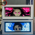 Demon Slayer Kamado Tanjirou Anime 3D Photo Frame Light Manga Night Light Laser Carving Paper Lamp Room Decoration Lamp Gift otakupop.store
