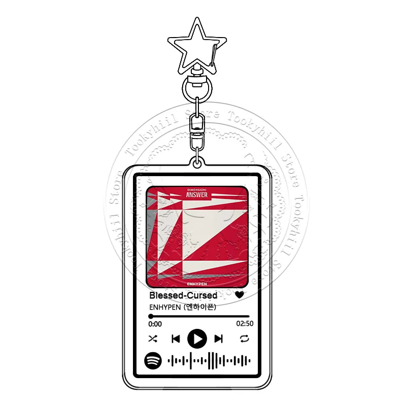 ENHYPEN Music Keychain Main Song Kpop Idea Bag Decorate Accessories Keyring Pop Songs No Doubt Pendant Girl Birthday Gift otakupop.store