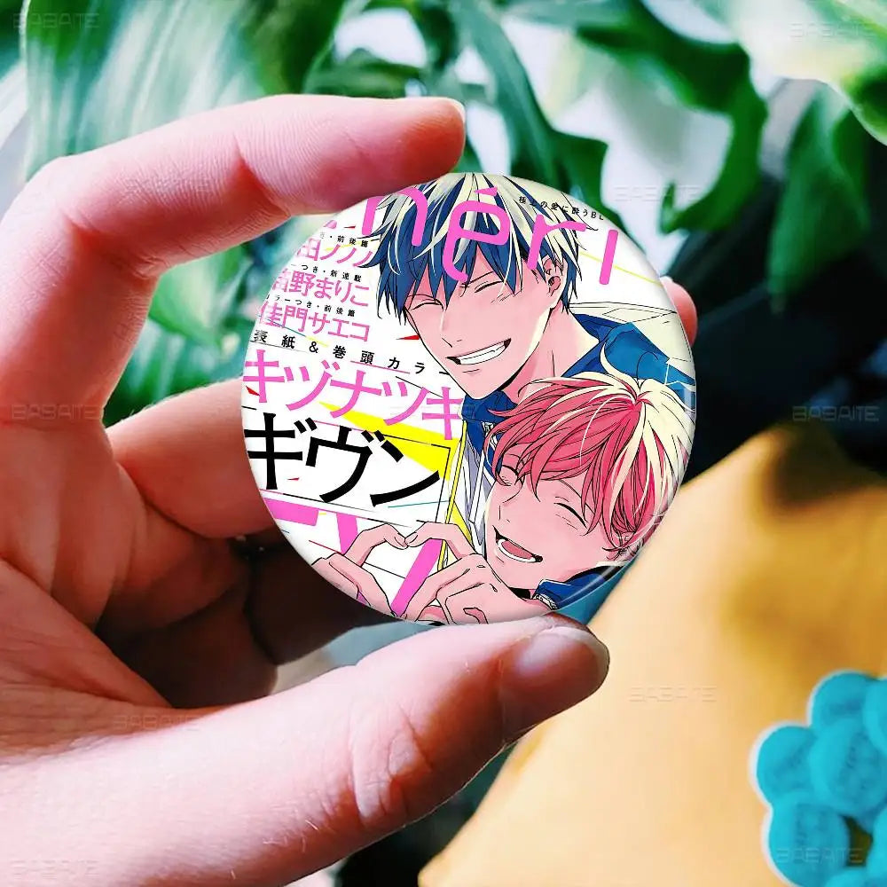 Given Manga Vai Receber Anime Creative Pins Funny Round Snap-in Brooch Badge Backpack Hat Accessories Jewelry Gifts For Friend otakupop.store