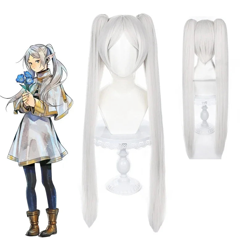 Sousou No Frieren Cosplay Costume Wig Shoes Anime Figures Magician Dress Elf Ear Halloween Party Charistmas for Women otakupop.store