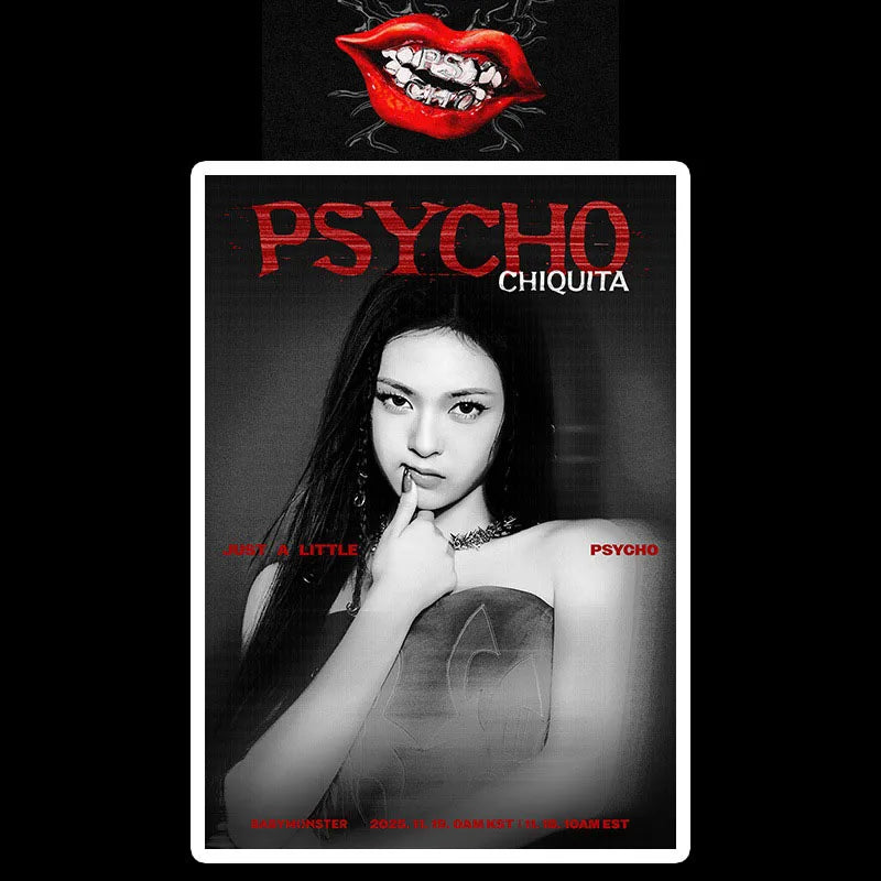1Pc KPOP BABYMONSTER PSYCHO Single Self-adhesive Poster Ahyeon Chiquita Ruka Asa Fashion Room Wall Decorative Stickers Fans Gift otakupop.store