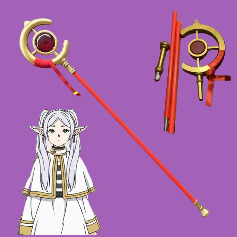 Anime Frieren Beyond Journey's Frieren Cosplay Walking Stick  Frieren:Beyond Journey's Cosplay Frieren Cosplay Prop Wig otakupop.store