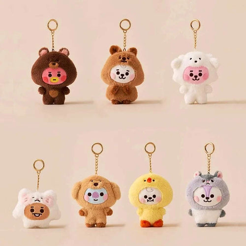 Porte-clés peluche BT-21 KPOP, personnage de la série Zoo, cadeau collection ARMY, suspendu en polyester doux.