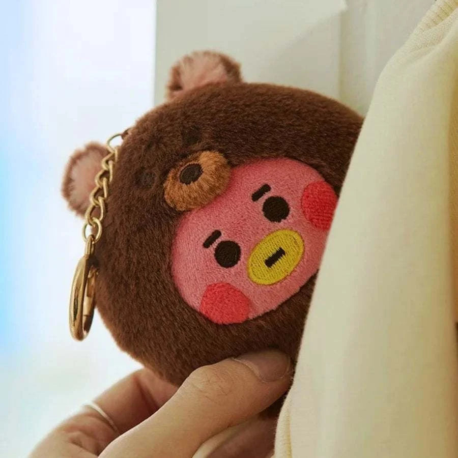 Porte-clé peluche BT-21 KPOP suspendu, collection ARMY, jouet en polyester doux unisexe.