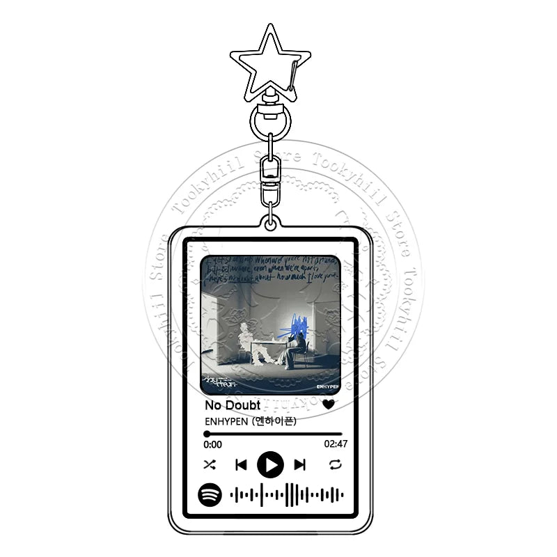 ENHYPEN Music Keychain Main Song Kpop Idea Bag Decorate Accessories Keyring Pop Songs No Doubt Pendant Girl Birthday Gift otakupop.store