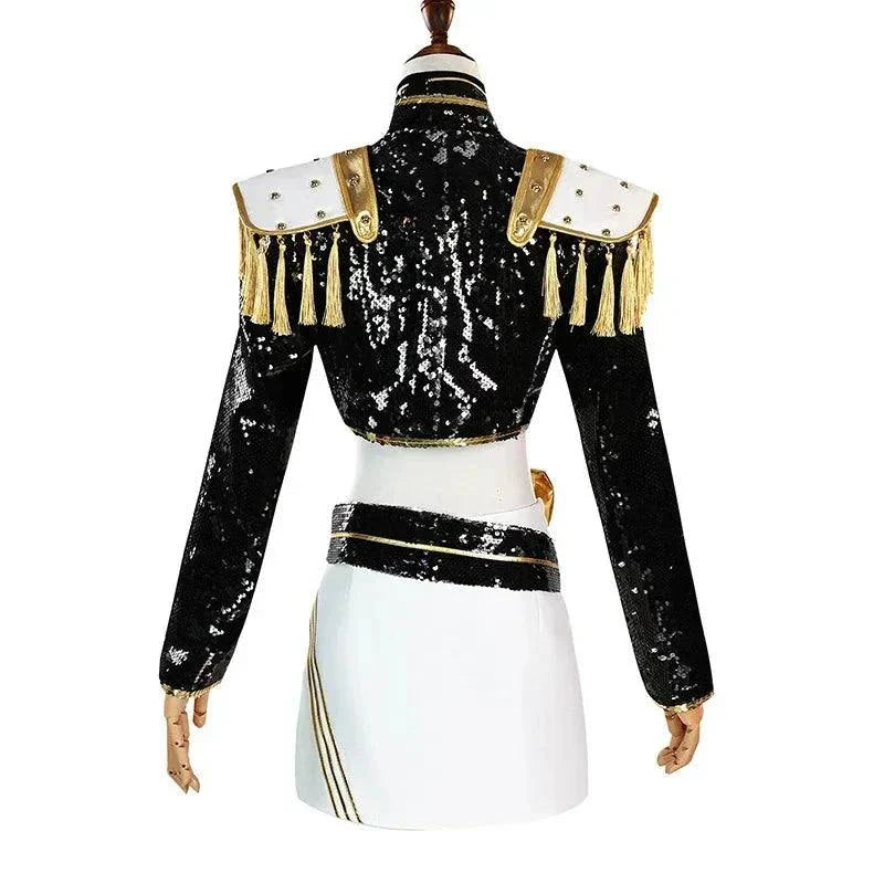 Femme en costume cosplay Rumi Zoey Demon Hunters K-pop avec perruque et tenue complète, tailles XS-XXXL et enfant 110-150 cm