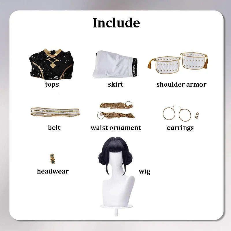 Rumi Zoey Mira Cosplay KPop Demon Hunters Cosplay Costume Wig Women Black Golden Suit Halloween Party Role Playing Outfit otakupop.store
