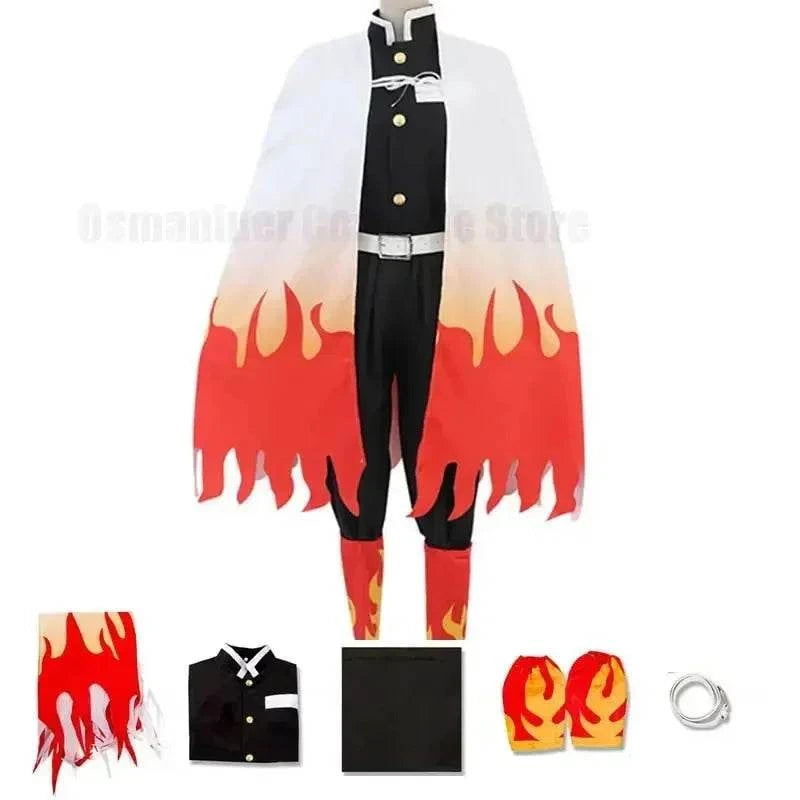 Anime Demon Slayer Kimetsu No Yaiba Zenitsu Giyu Tanjirou Kamado Nezuko Cosplay Women Kids Men Kimono Uniform Party otakupop.store