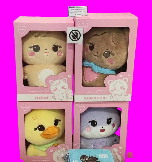 Ensemble de 4 peluches K-pop JISOO, JENNIE, ROSE, LISA, 20cm en coton doux
