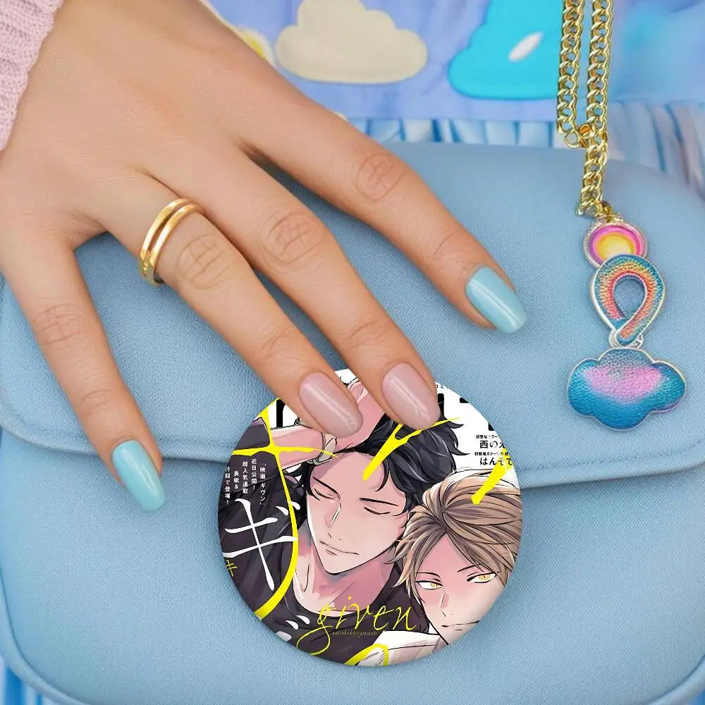 Given Manga Vai Receber Anime Creative Pins Funny Round Snap-in Brooch Badge Backpack Hat Accessories Jewelry Gifts For Friend otakupop.store