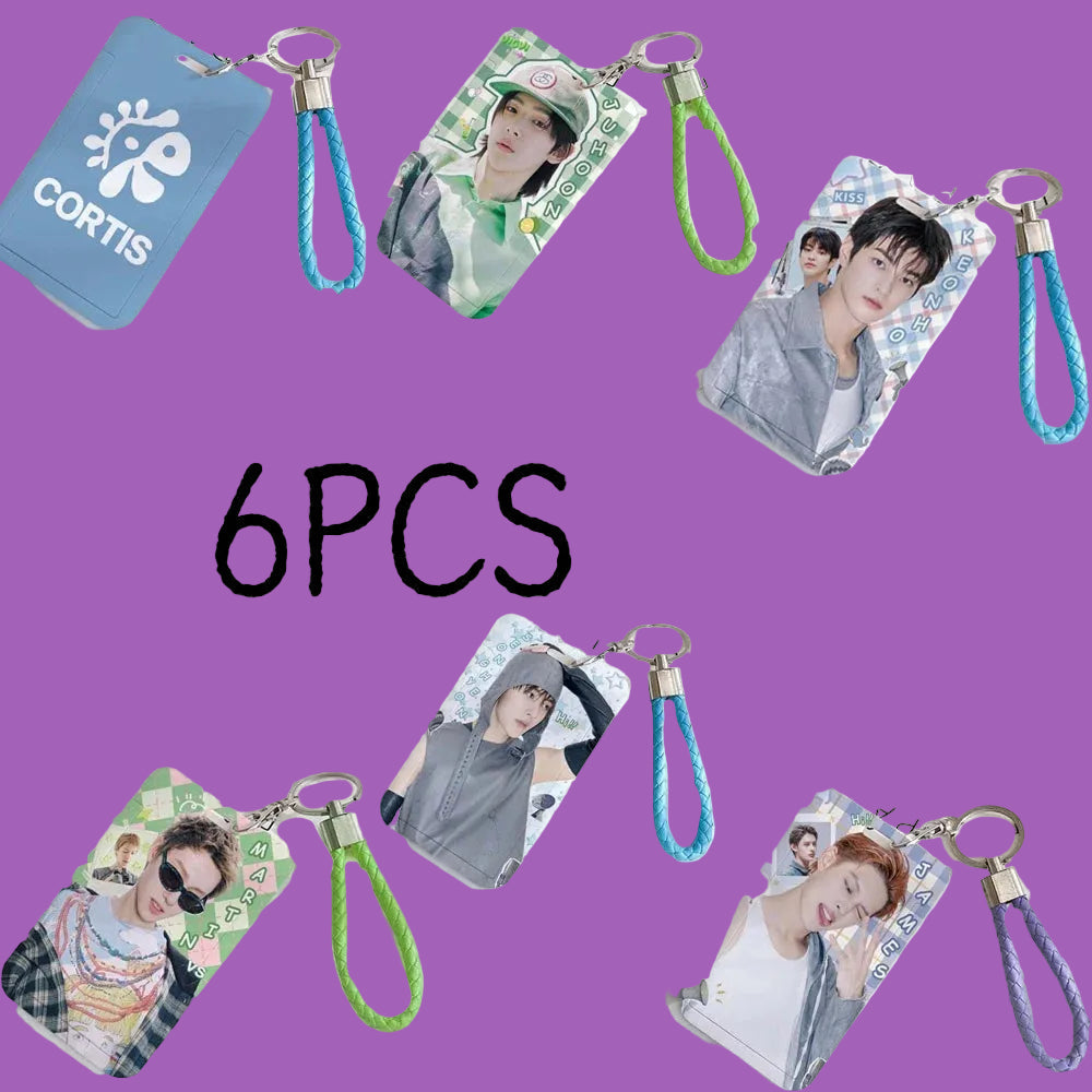 CORTIS Cards Holder Keychain Martin James Juhoon Seonghyeon Keonho PVC Card Sleeve Keyring Pendant Fans Gift Bag Accessories otakupop.store