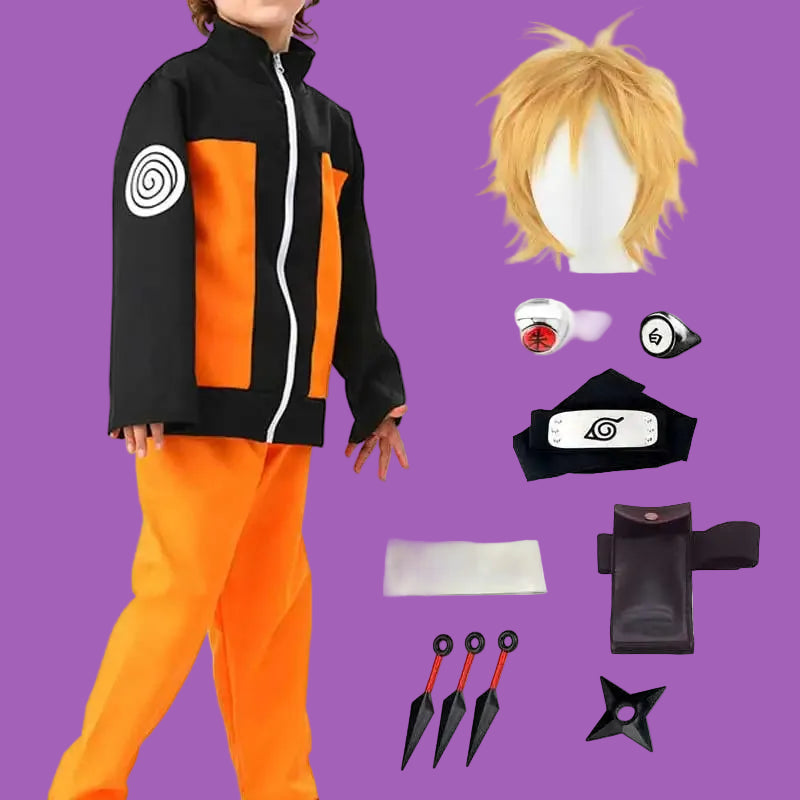 Adult Kids Uzumaki Jacket Pants Cosplay Wind Caller Costume Cosplay Anime Secondary Roleplay Costume otakupop.store