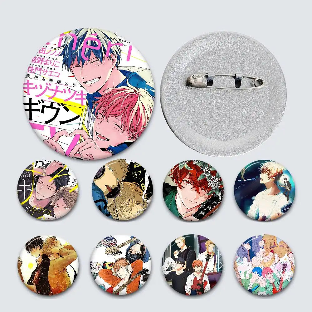 Given Manga Vai Receber Anime Creative Pins Funny Round Snap-in Brooch Badge Backpack Hat Accessories Jewelry Gifts For Friend otakupop.store