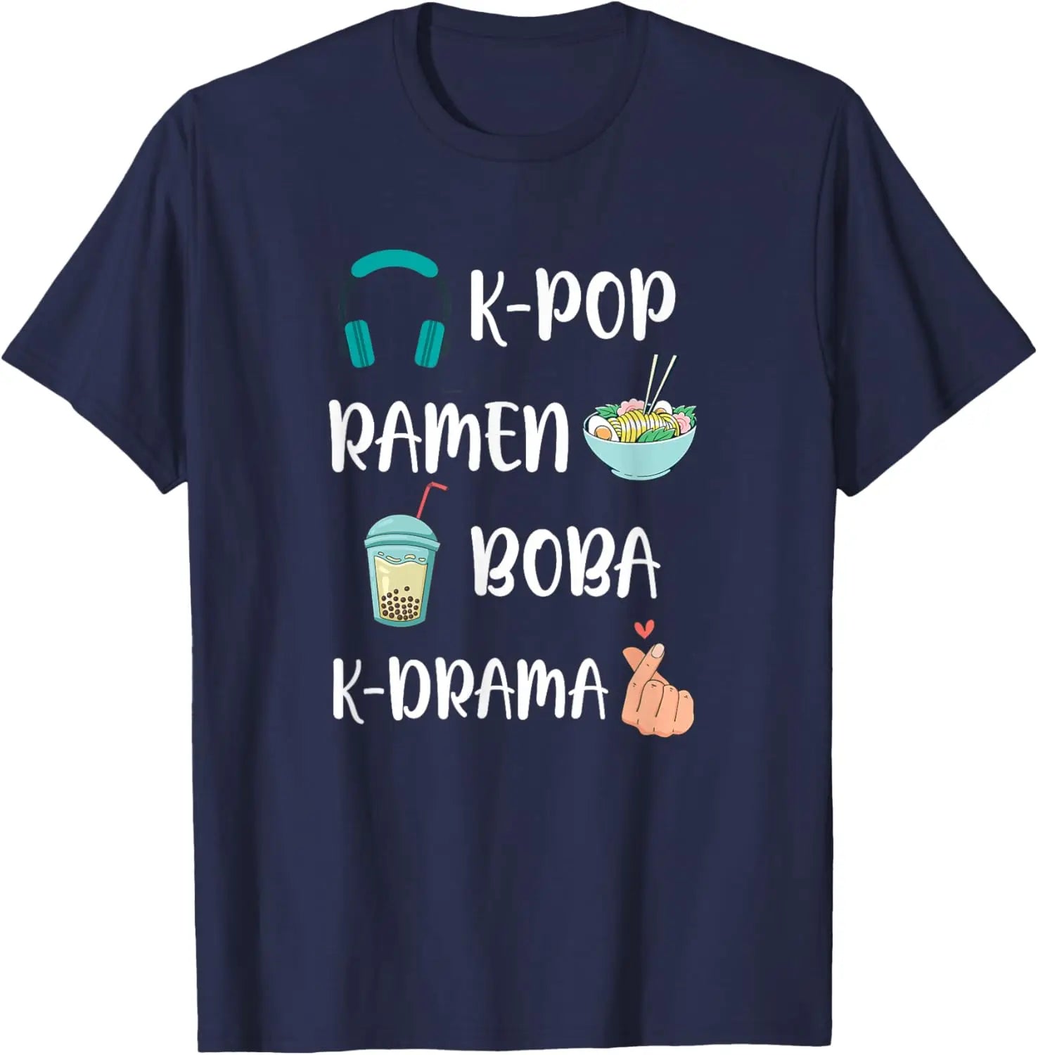 Kawaii K-Pop Ramen Boba Bubble Tea K-Drama Lover T-Shirt otakupop.store