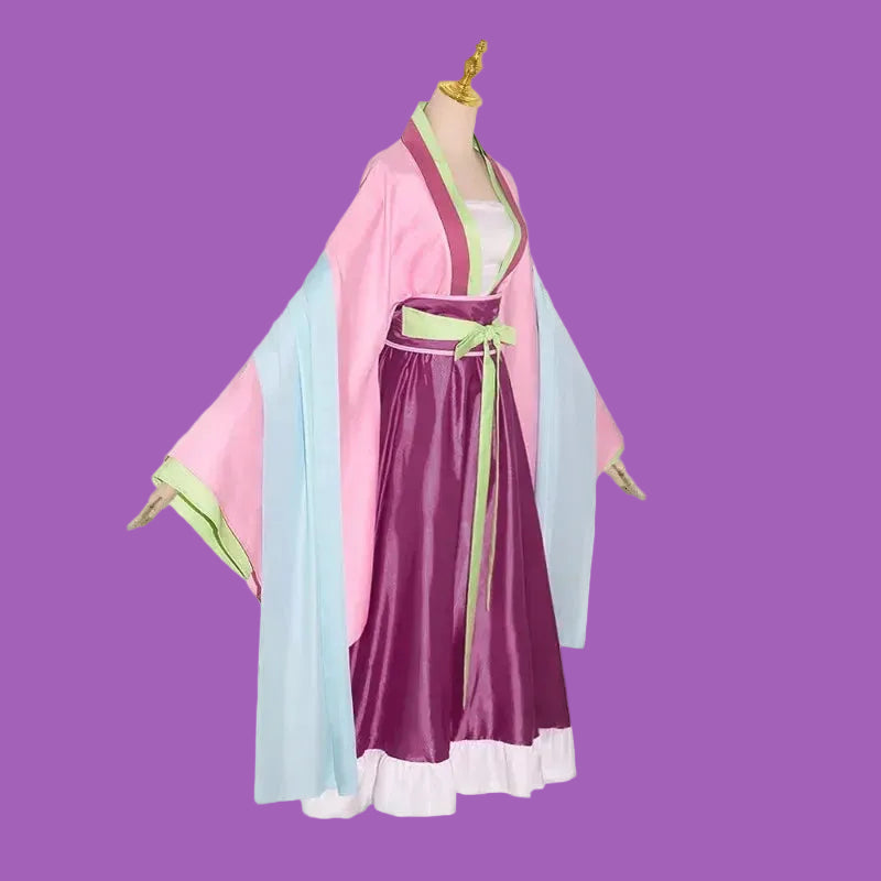 2026 New Maomao Cosplay Costume Wig Anime The Apothecary Diaries Pink Dress Halloween Party for Women otakupop.store