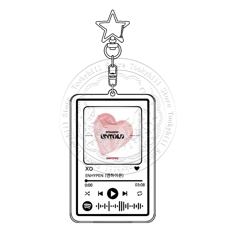 ENHYPEN Music Keychain Main Song Kpop Idea Bag Decorate Accessories Keyring Pop Songs No Doubt Pendant Girl Birthday Gift otakupop.store