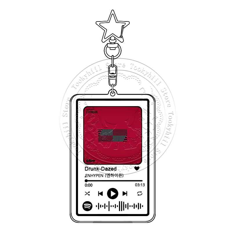 ENHYPEN Music Keychain Main Song Kpop Idea Bag Decorate Accessories Keyring Pop Songs No Doubt Pendant Girl Birthday Gift otakupop.store