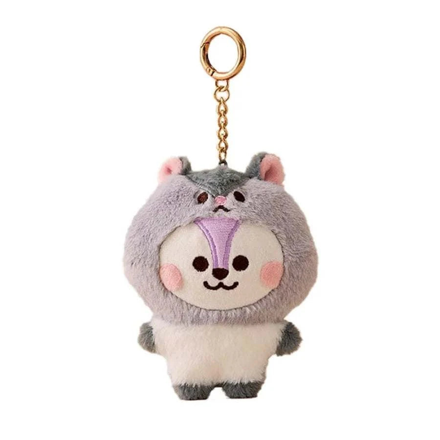 Porte-clés peluche BT-21 KPOP collection ARMY en polyester avec coton PP, cadeau suspendu pour sac