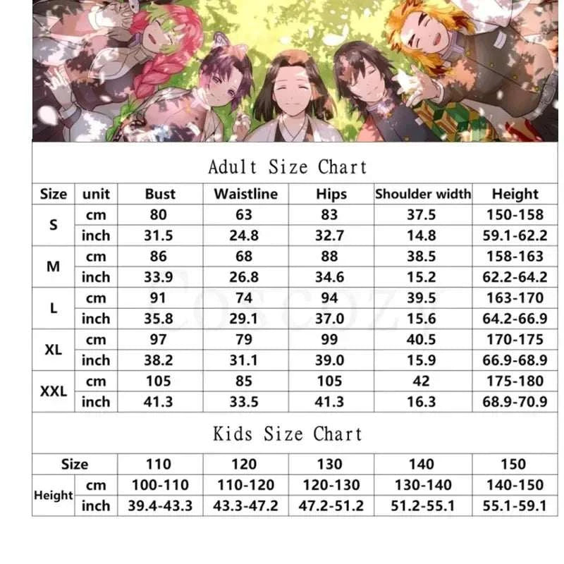 Anime Demon Slayer Kimetsu No Yaiba Zenitsu Giyu Tanjirou Kamado Nezuko Cosplay Women Kids Men Kimono Uniform Party otakupop.store