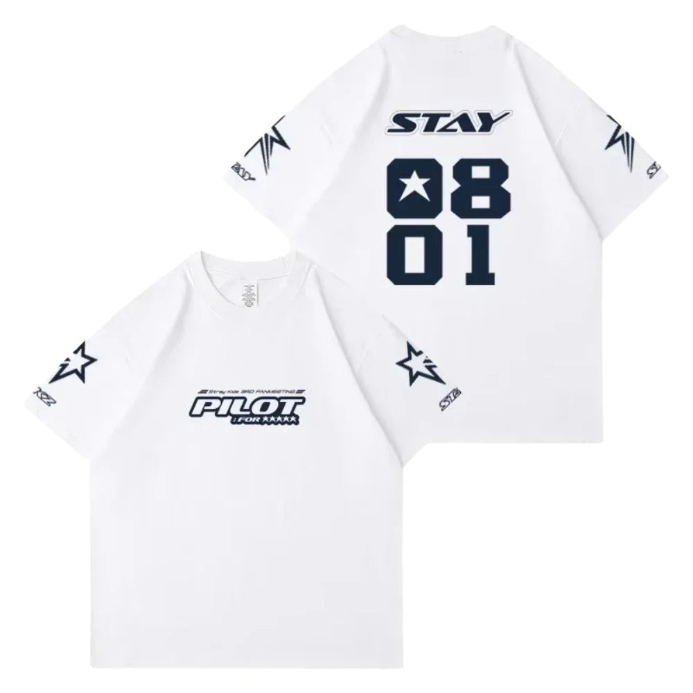 Kpop Stay T-shirt for Men and Women Summer Pure Cotton Clothing Casual Fashion Short Sleeve T-shirt Streetwear Fan Gifts Unisex otakupop.store