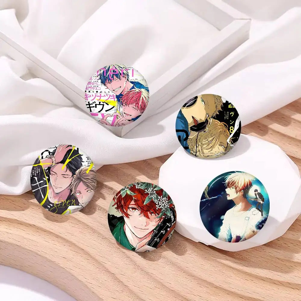 Given Manga Vai Receber Anime Creative Pins Funny Round Snap-in Brooch Badge Backpack Hat Accessories Jewelry Gifts For Friend otakupop.store