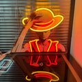 Enseigne Néon LED ONE PIECE Luffy - Décoration Murale Manga USB