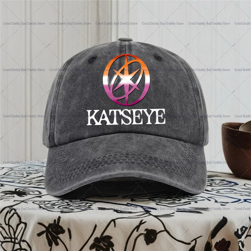 K-pop Idol K-katseye Print Baseball Caps for Girls Harajuku Hats Washed Retro Hats Men Women Vintage Spring Autumn Headgear otakupop.store