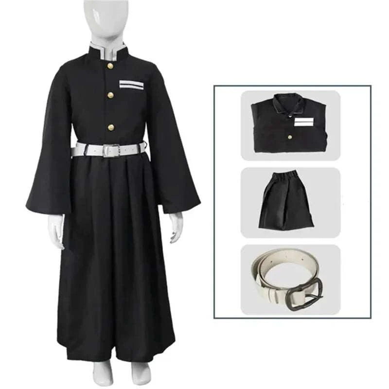 Anime Demon Slayer Kimetsu No Yaiba Zenitsu Giyu Tanjirou Kamado Nezuko Cosplay Women Kids Men Kimono Uniform Party otakupop.store