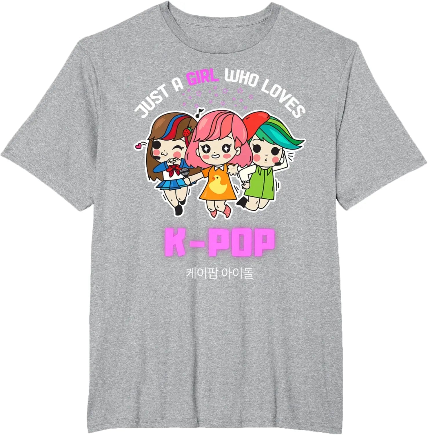 Just A Girl Who Loves K-Pop Gift for Teen Girls K-Pop Merch T-Shirt otakupop.store