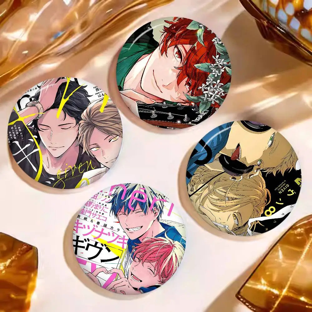 Given Manga Vai Receber Anime Creative Pins Funny Round Snap-in Brooch Badge Backpack Hat Accessories Jewelry Gifts For Friend otakupop.store